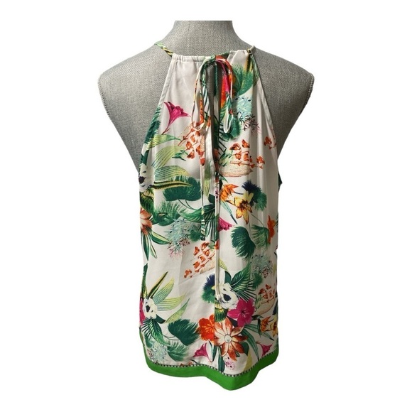 Soho NEW YORK & COMPANY Sleeveless tropical floral top size M - Picture 3 of 9